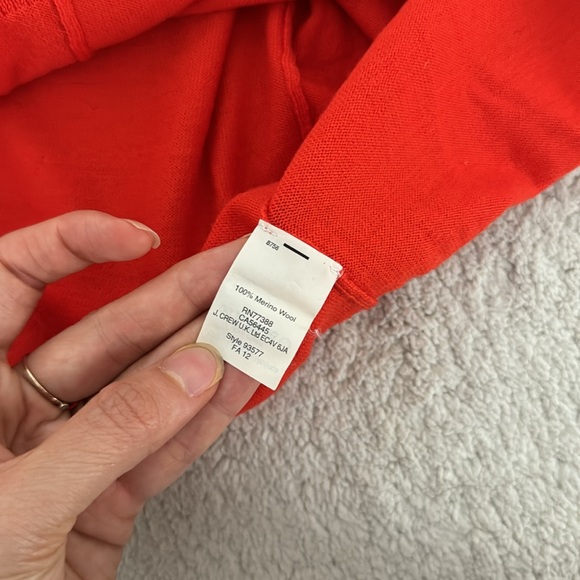 J.crew Merino Wool Red Sweater - Picture 5 of 7